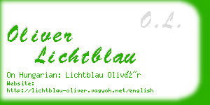 oliver lichtblau business card